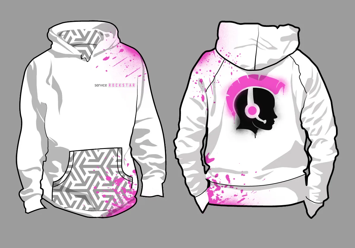 A Service Rockstar hoodie design