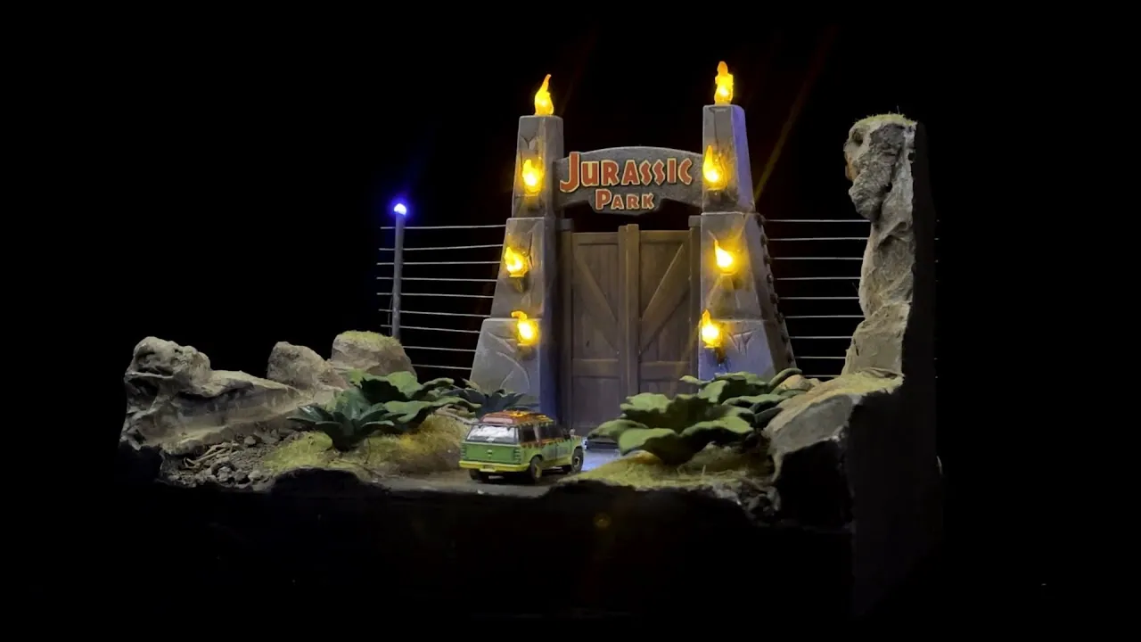 Thumbnail for Toy Upgrade: A Jurassic Park Gate Diorama.