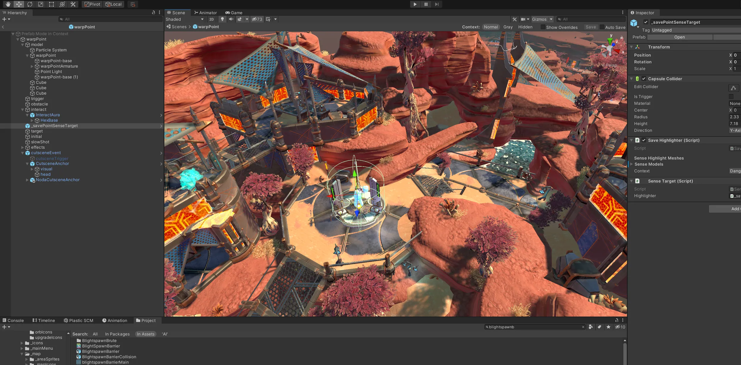 Reliquary environment pipeline work showing a concept becoming an in-game space.